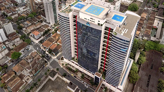 Vista aérea do Praiamar Corporate